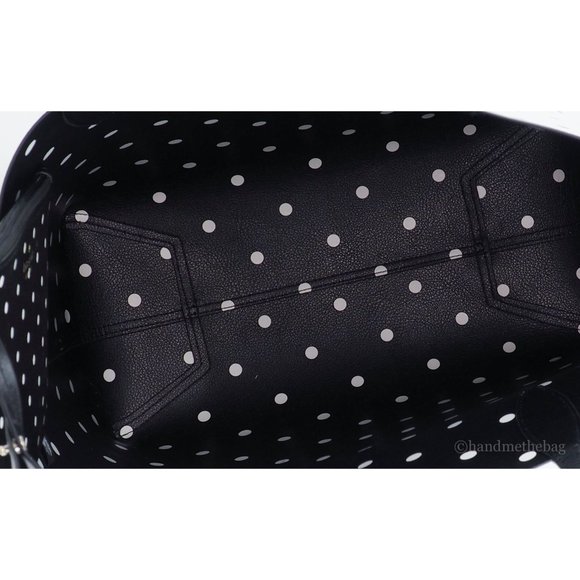 NEW Kate Spade X Disney Minnie Mouse & Figaro Tote Bag White Polka Dot Leather - Picture 8 of 11